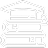 Black and white line drawing of a graduation cap, representing education and scholarly success.